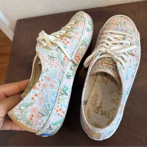 *SOLD* Keds x Rifle Paper Co. Kickstart Meadow Print Lace Up Sneaker Size 7.5 - Picture 12 of 15